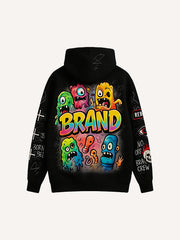 Invincible Monster Battle Warm Printed Hoodie