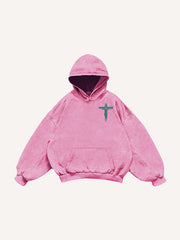 Angel or devil in our thoughts printed sweatshirt