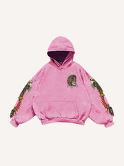 Retro Chieftain Tattoo Style Print Sweatshirt