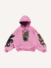 Japanese Tattoo Story Dragon Slaying Print Sweatshirt