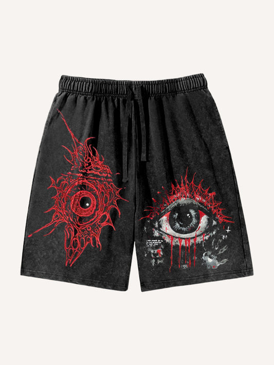 Hell Dragon Artist Summoning Ritual Washed Shorts