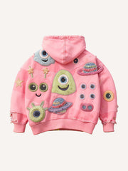 Cute patchwork one-eyed monster fashion sweatshirt