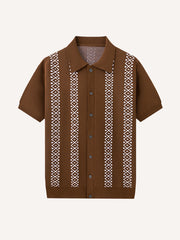 80s retro collared knit sweater