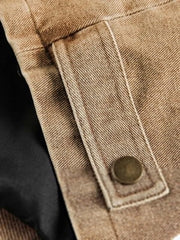 Punk Retro Collage Print Distressed Heavy Jacket