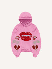 Sexy Monroe girl print distressed street style sweatshirt