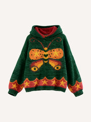 Stylish and chic hooded butterfly sweatshirt