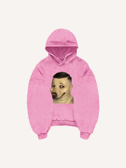 Funny and cute dog head sweatshirt with small side part