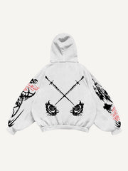 Angel and Devil is Son Hand-painted Trendy Bat Sweatshirt