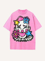 Cute Clown Artist Washed T-shirt