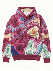 Textured craft effect warm news weather map personalized sweatshirt