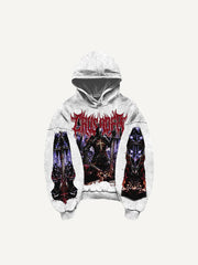 Hand-painted dark style rap sweatshirt