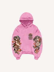 Retro Girl Tattoo Sexy Print Sweatshirt