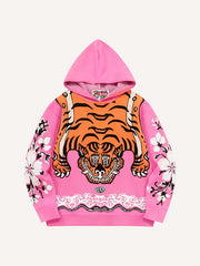 Artistic illustration jacquard print sweatshirt for all seasons