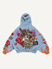 Sexy trendy red lip sweatshirt