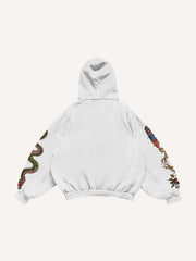 Tattoo-style double-sleeve printed high-end sweatshirt