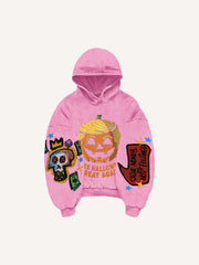 Halloween pumpkin head funny print fashion sweatshirt