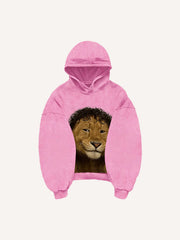 Cute and funny lion curly hair fashion sweatshirt