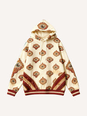 All-Seeing Eye Embroidered Textured Gazing Eye Sweatshirt