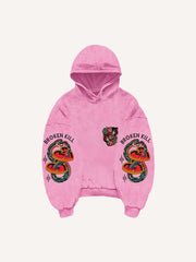 Rose Girl Textured Print Sweatshirt