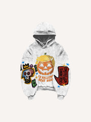 Halloween pumpkin head funny print fashion sweatshirt