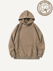 100% pure cotton washed and thickened textured sweatshirt