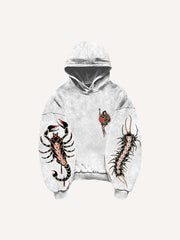 Sexy girl tattoo riding tiger pattern sweatshirt