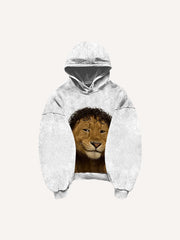 Cute and funny lion curly hair fashion sweatshirt