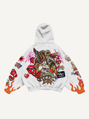 Sexy trendy red lip sweatshirt