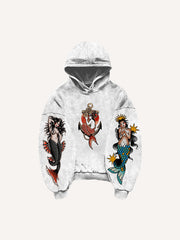 Mermaid Tattoo Retro Fashion Sweatshirt