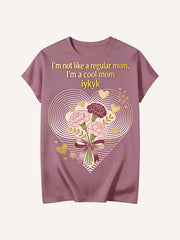 Best Wishes For Mom Printed Short Sleeve