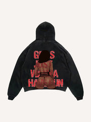 Pirate red lips sexy beauty sweater