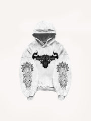 Kapuzenpullover mit Figure&Wing-Grafikdruck und schrägen Taschen