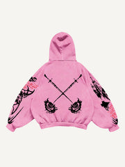 Angel and Devil is Son Hand-painted Trendy Bat Sweatshirt