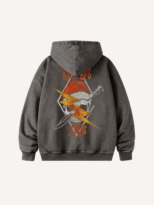 Santa Claus cotton Hoodies under lightning