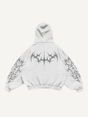 Designer classic distressed floral print sweatshirt