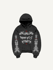 Hand-painted dark witch textured sweatshirt