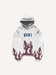 Flame burning rhinestone sweatshirt