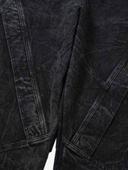 High Street Functional Structured Design Tie-Dye Baggy Jeans