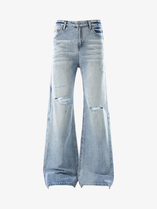 Denim Ripped Washed Distressed Jeans