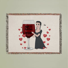 I'm my own valentine Woven Blanket