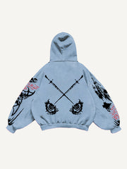 Angel and Devil is Son Hand-painted Trendy Bat Sweatshirt