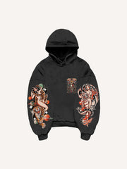 Retro Girl Tattoo Sexy Print Sweatshirt