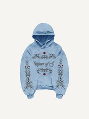 Hand-painted dark witch textured sweatshirt