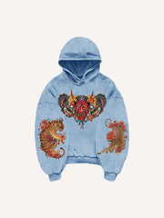 Japanese totem Hannya color totem sweatshirt