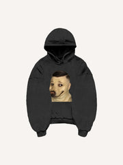 Funny and cute dog head sweatshirt with small side part