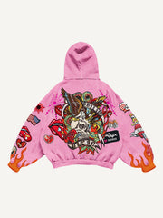 Sexy trendy red lip sweatshirt