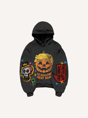 Halloween pumpkin head funny print fashion sweatshirt