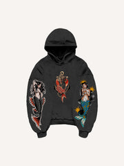 Mermaid Tattoo Retro Fashion Sweatshirt