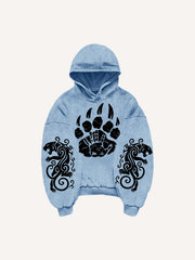 Totem Tattoo Giant Wolf Hoodie