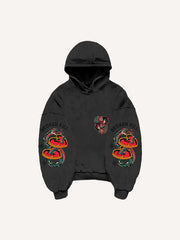 Rose Girl Textured Print Sweatshirt